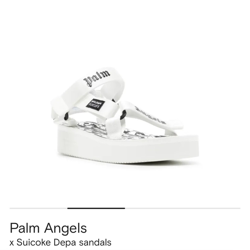Palm Angels White Sandals